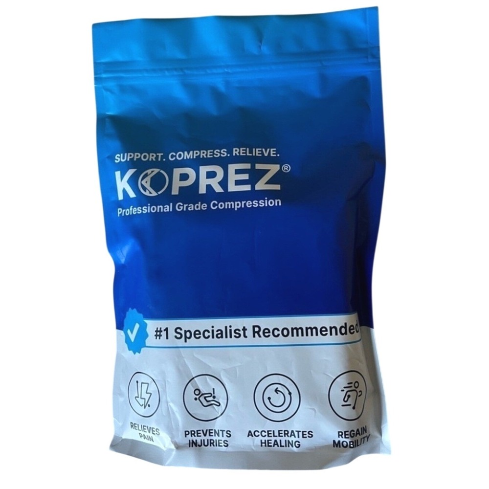 Koprez Foot Support Compression Sleeve 2 Pack XL Black Unisex New - Picture 2 of 7